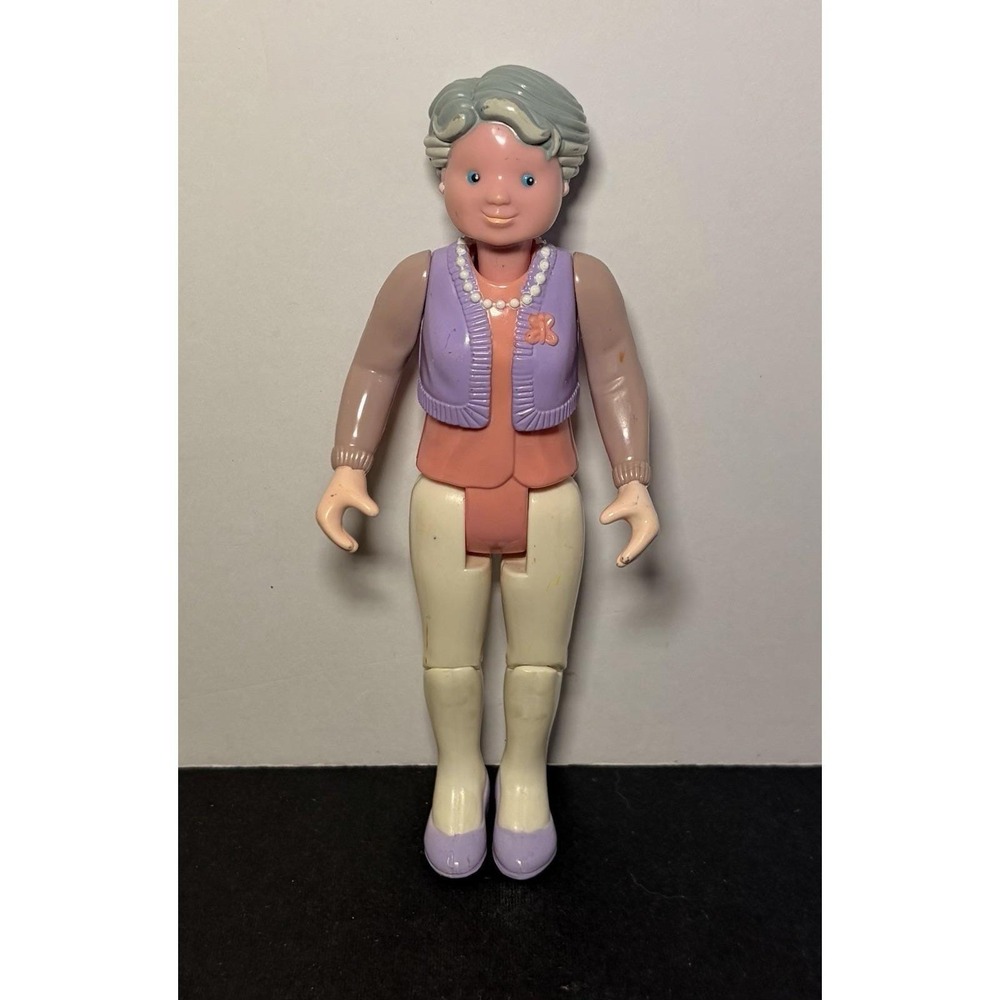 Fisher Price Loving Family Dollhouse Grandmother Grandma  Doll 1993 5" no skirt